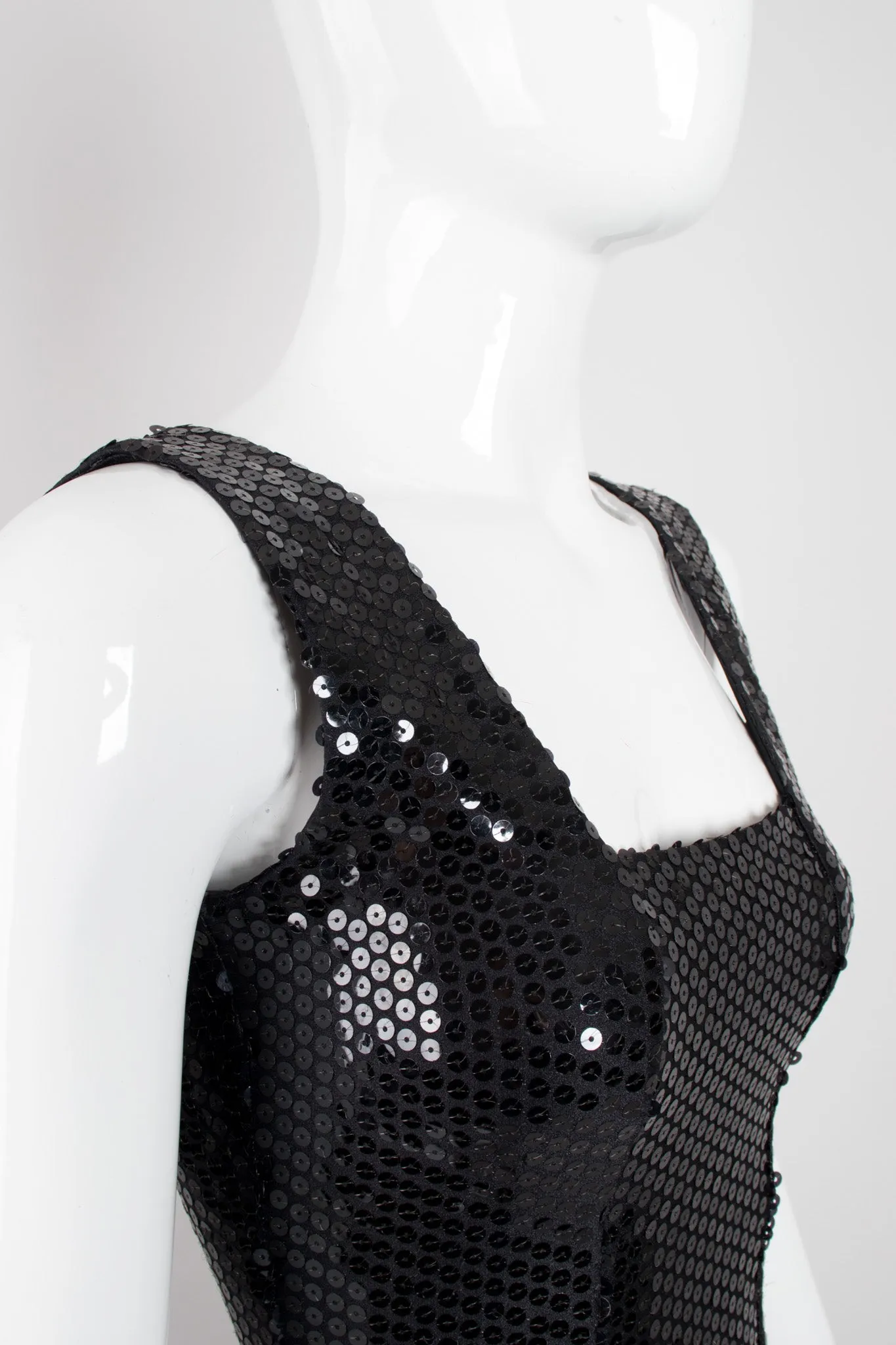 Sequin Square Neck Minidress