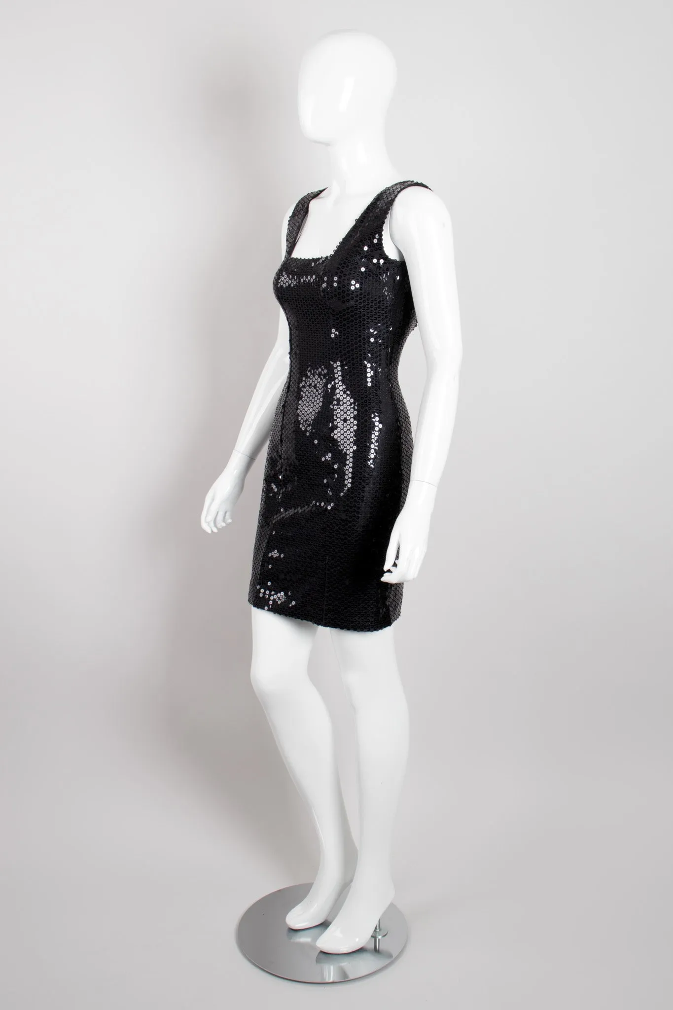 Sequin Square Neck Minidress