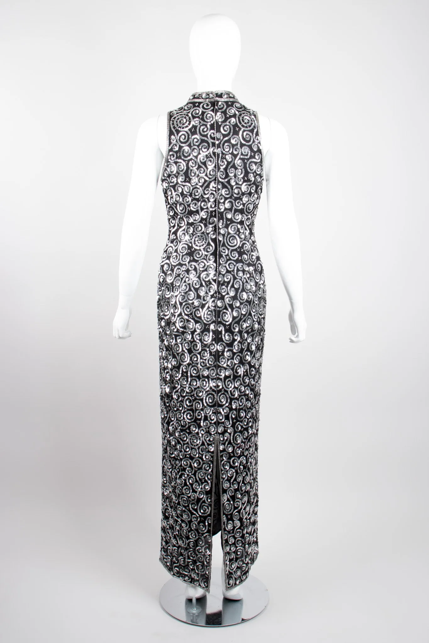 Sequin Swirl Column Dress