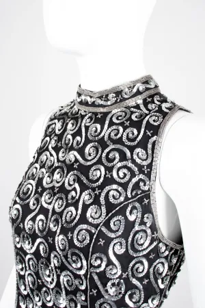 Sequin Swirl Column Dress