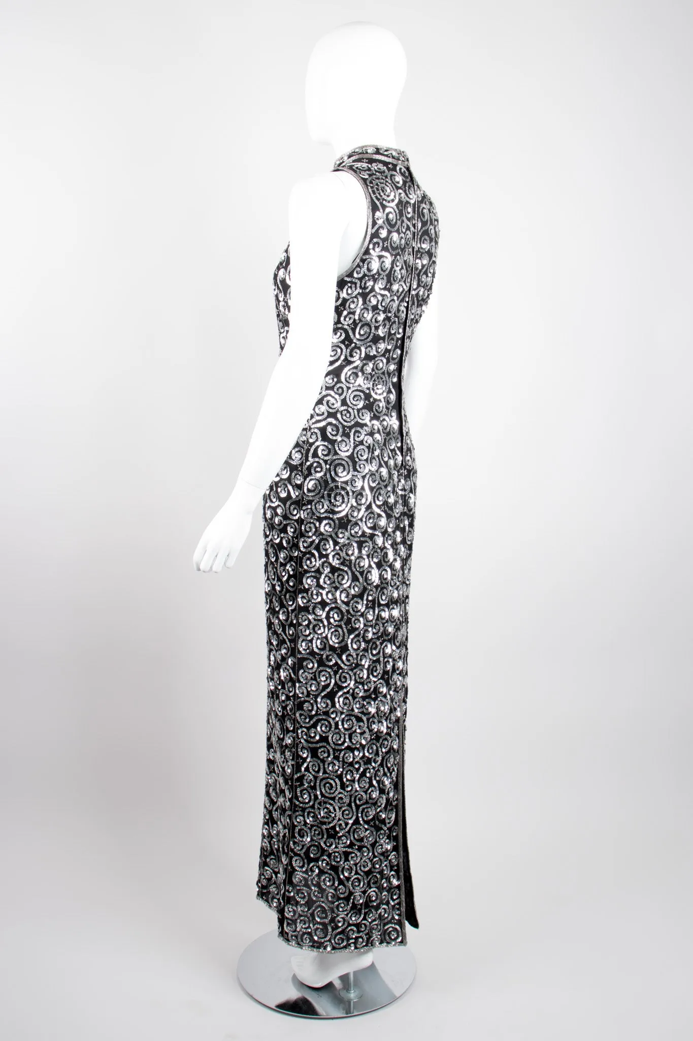 Sequin Swirl Column Dress