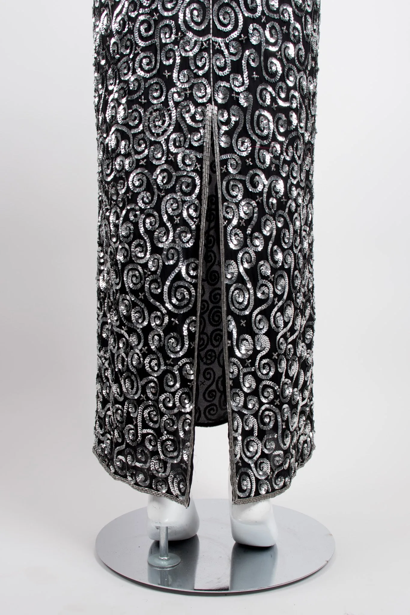Sequin Swirl Column Dress