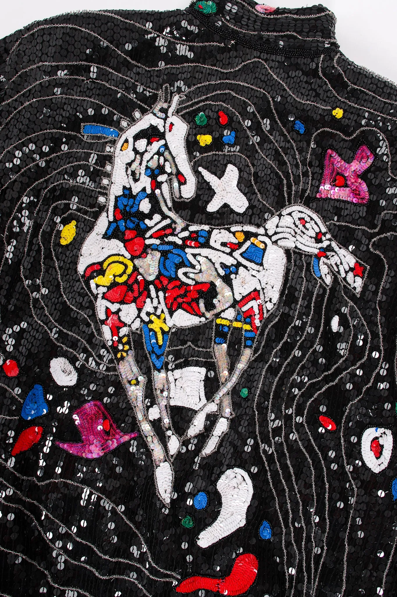 Sequined Stallion Bomber Jacket