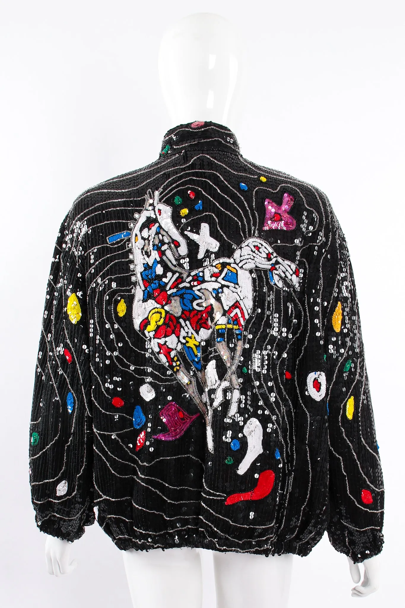 Sequined Stallion Bomber Jacket