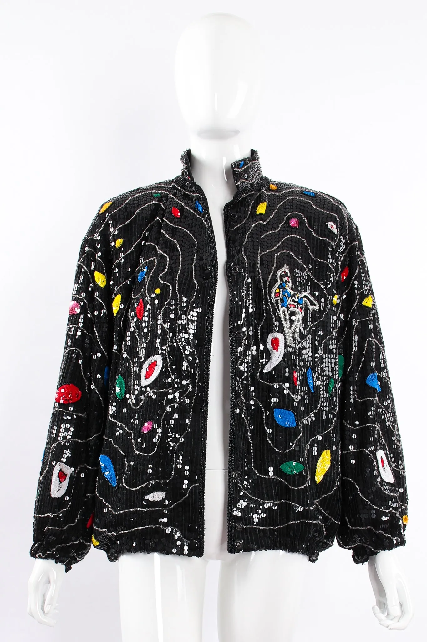 Sequined Stallion Bomber Jacket