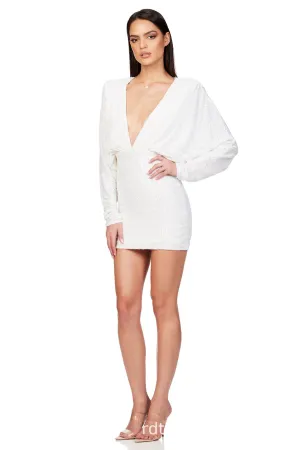 Sexy Deep V Neck Long Sleeves Mini Party Dresses