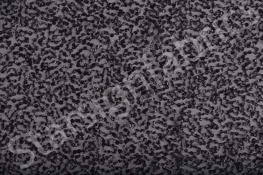 Shiny Lace Sequin Fabric with Subtle Swirl Pattern