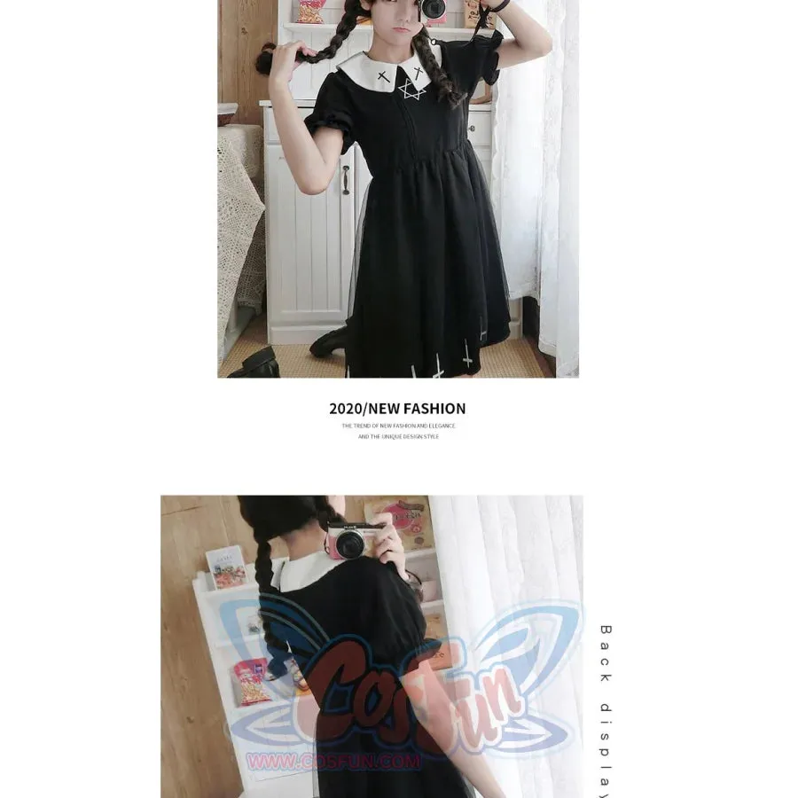 Simple Fashion Cross Print  Lolita Tulle Dress