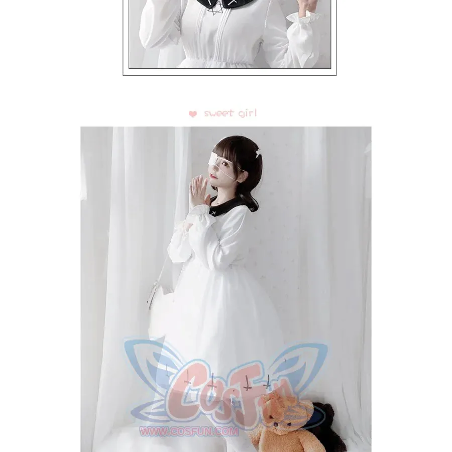 Simple Fashion Cross Print  Lolita Tulle Dress