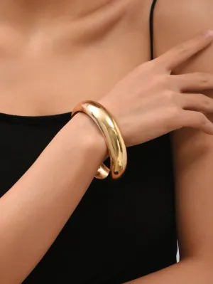 Simple Solid Bangle - Gold