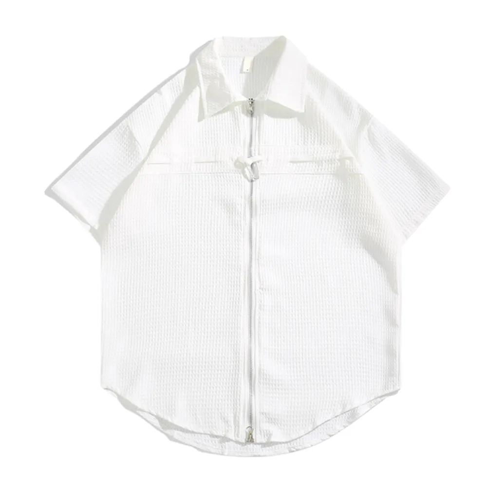 Simple Solid Waffle Shirt