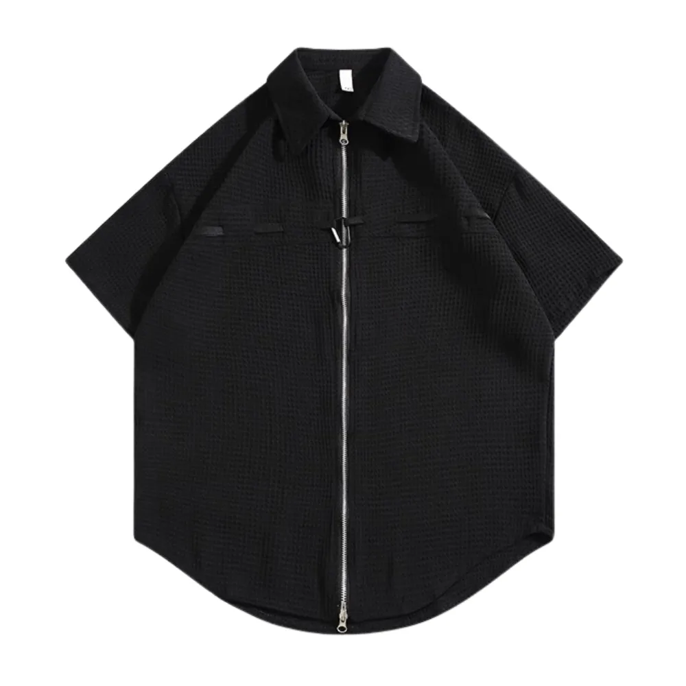 Simple Solid Waffle Shirt