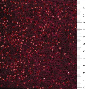 Single Color Velvet Design Sequin Embroidered Knitted Fabric