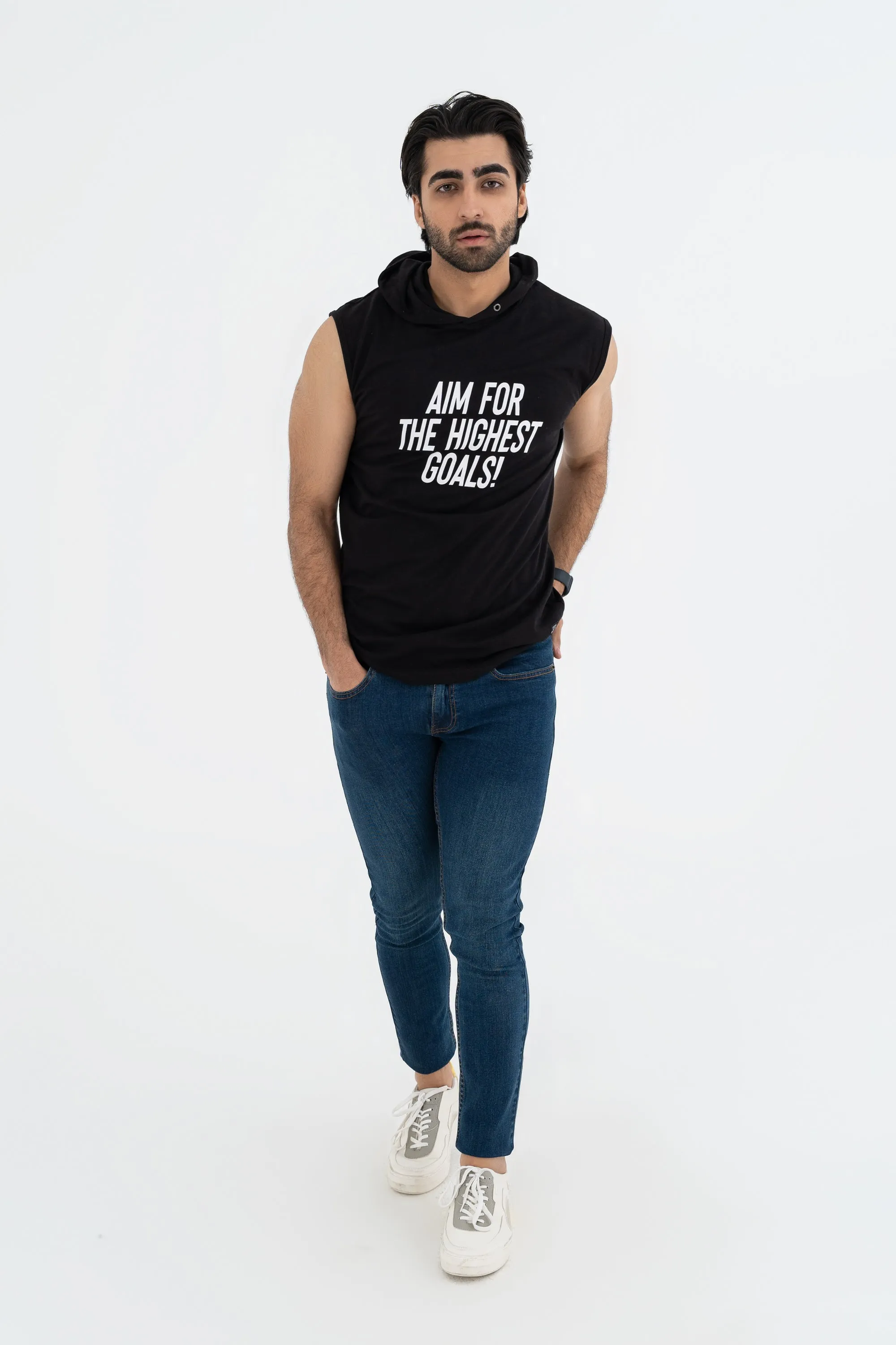 Sleeveless Black T-Shirt