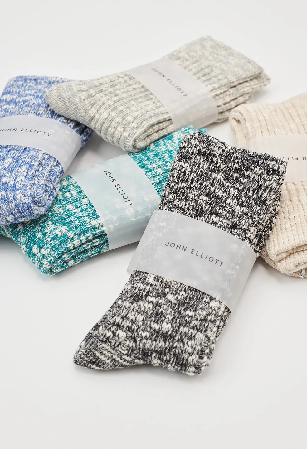 Slub Socks / Black X Natural