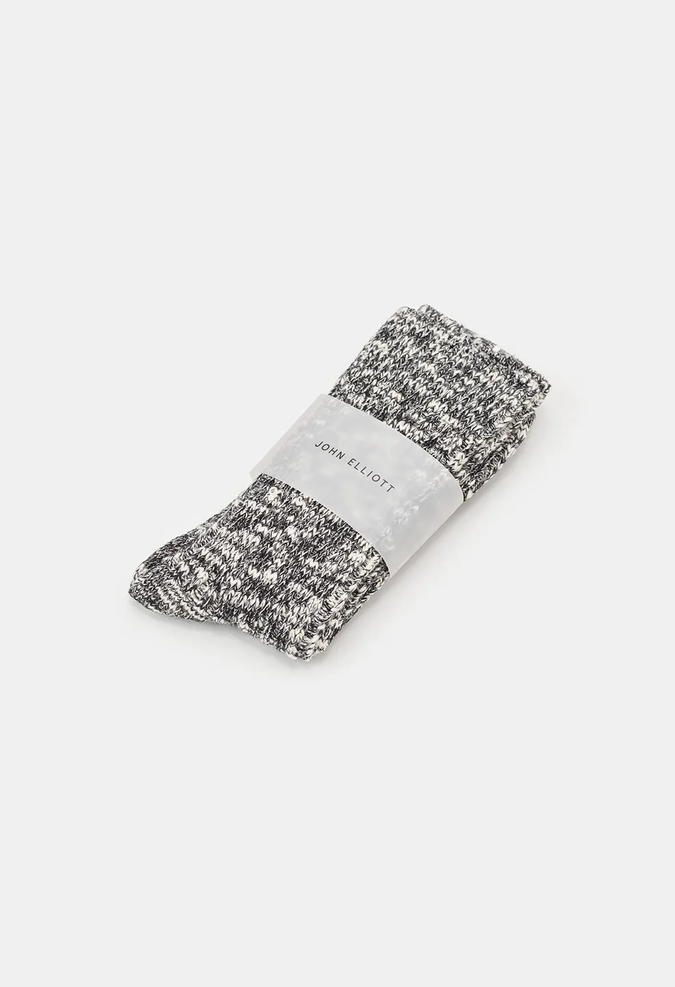 Slub Socks / Black X Natural