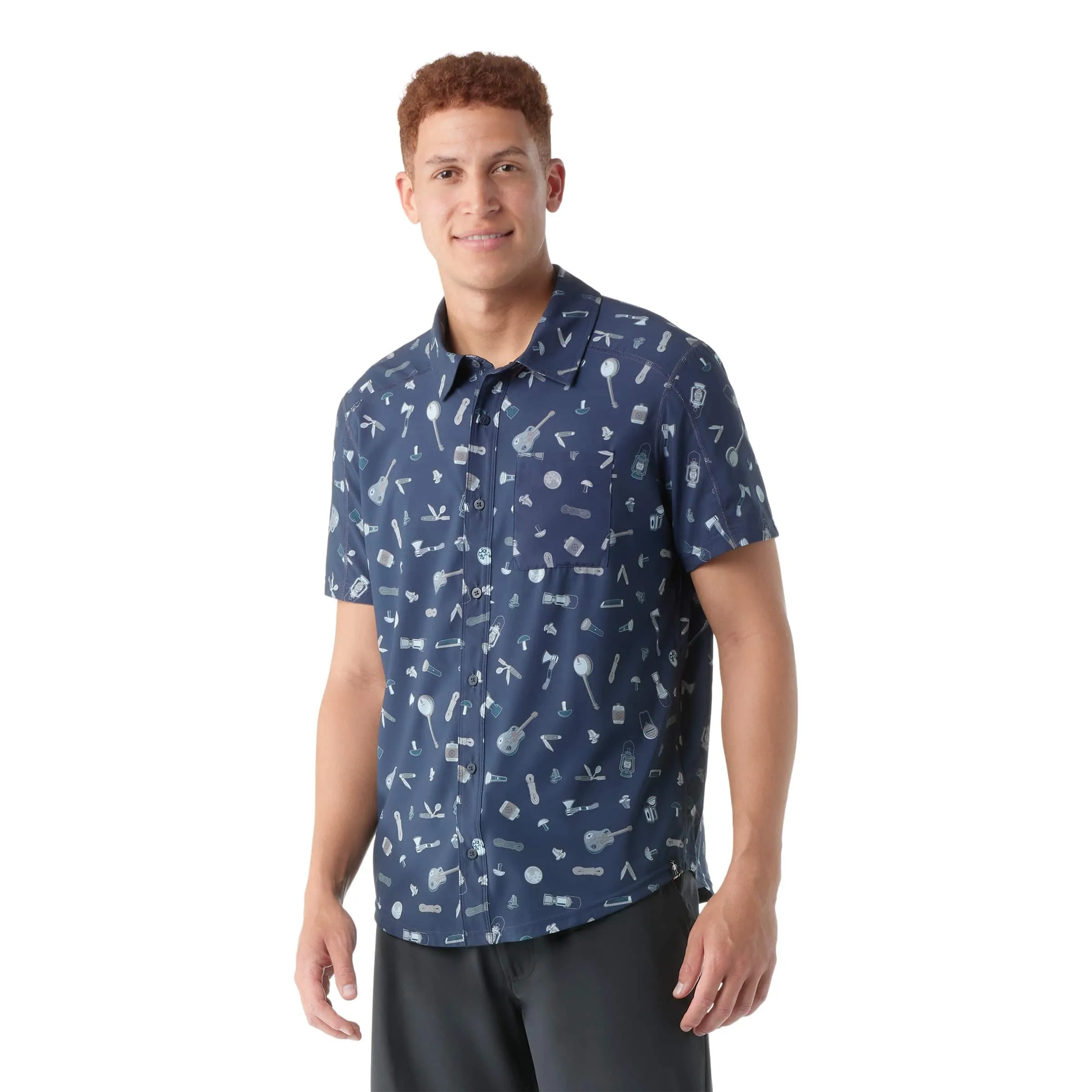 Smartwool Mens Printed Short-Sleeve Button Down