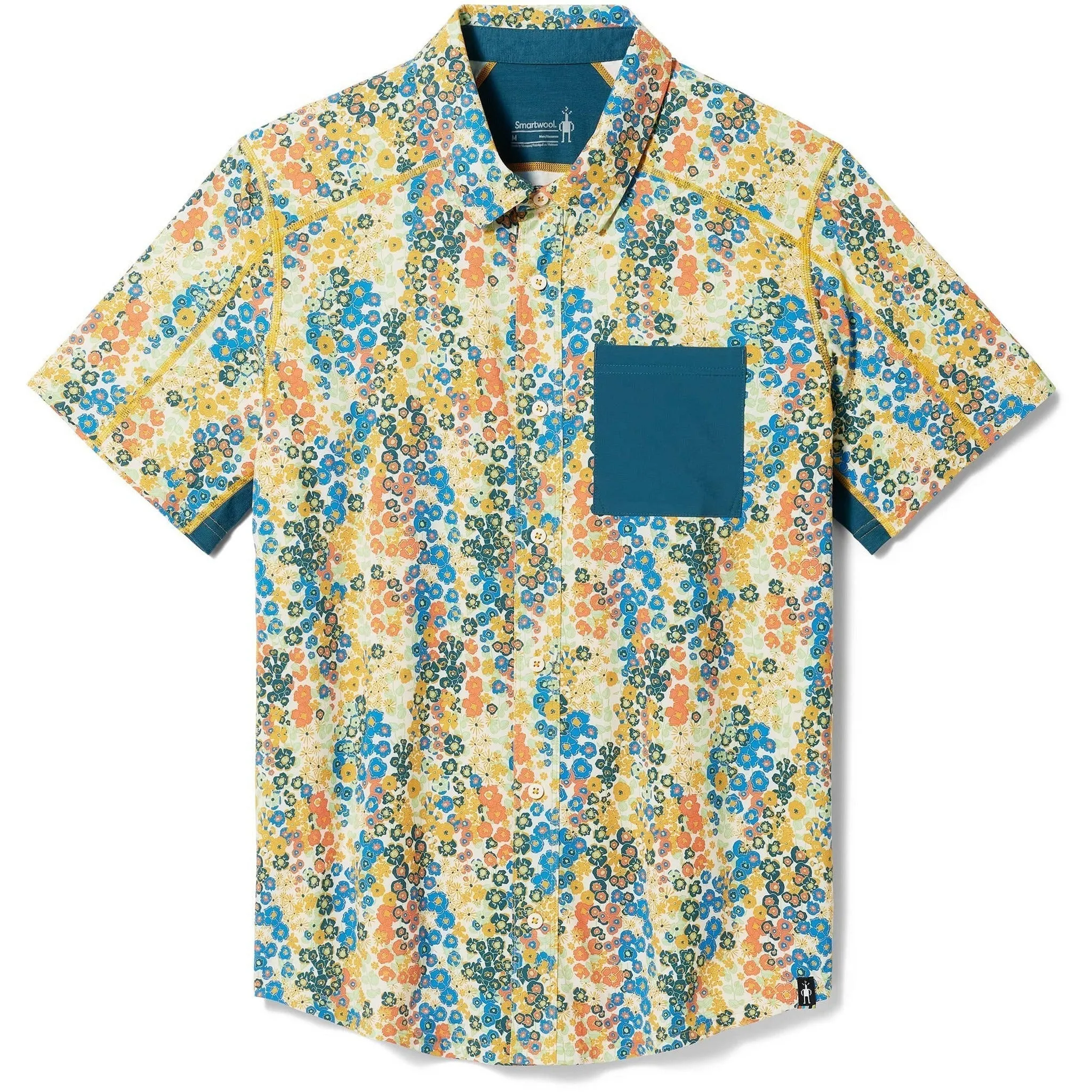 Smartwool Mens Printed Short-Sleeve Button Down