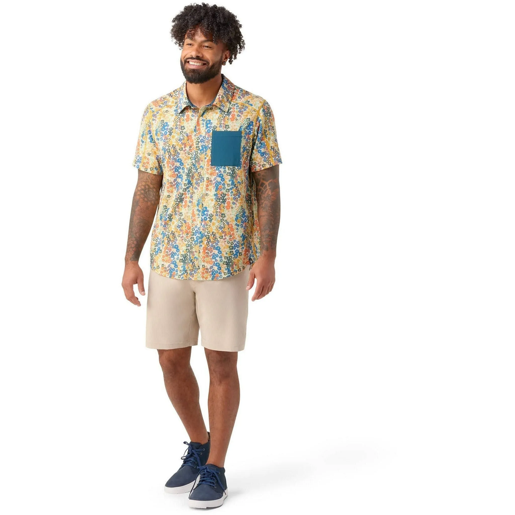 Smartwool Mens Printed Short-Sleeve Button Down