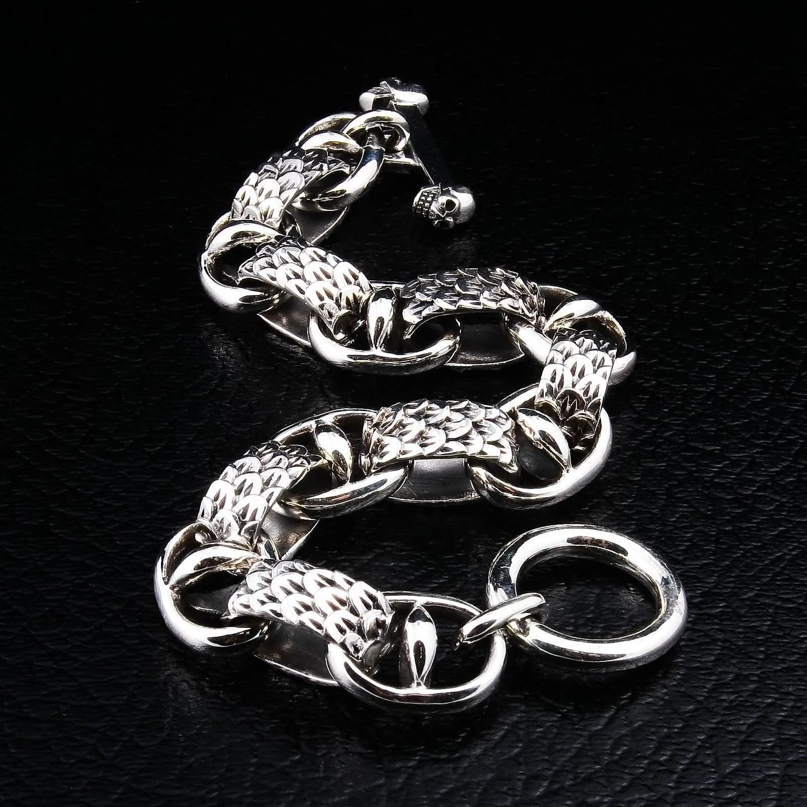 Snake Link 925 Sterling Silver Men's Bracelet