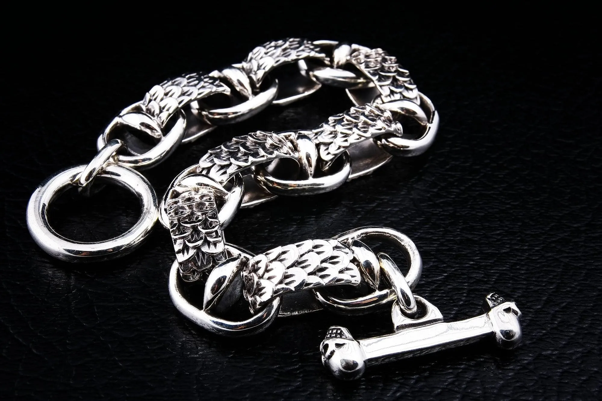 Snake Link 925 Sterling Silver Men's Bracelet
