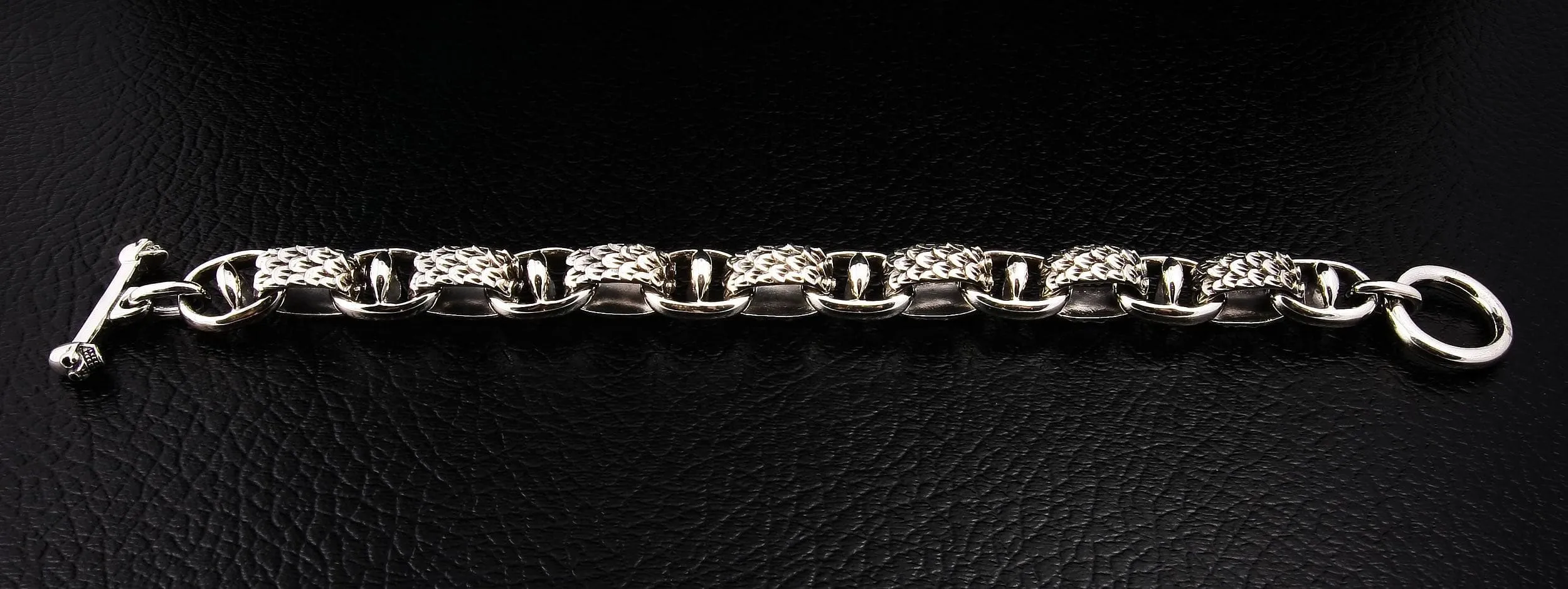 Snake Link 925 Sterling Silver Men's Bracelet