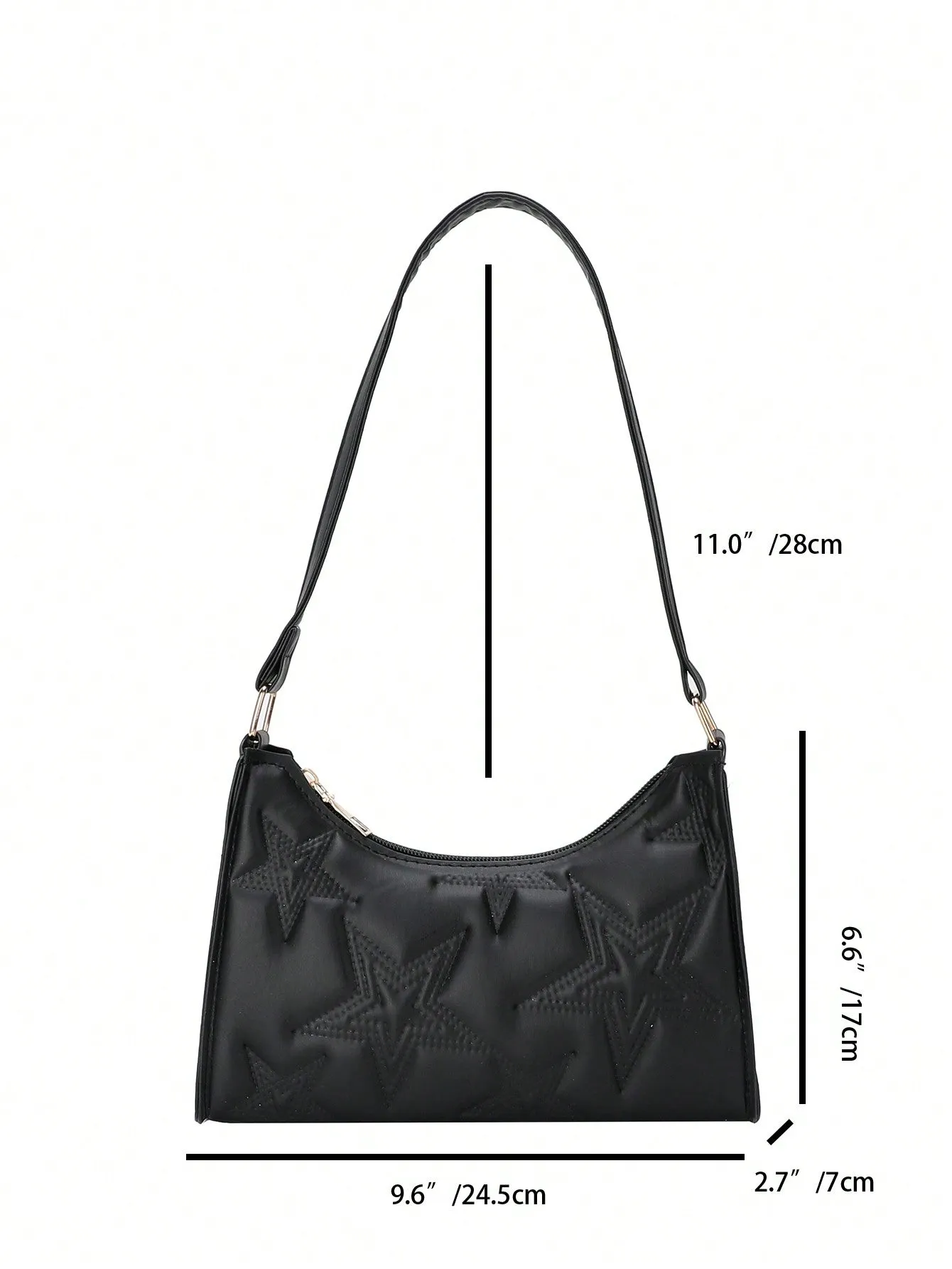 Solid Color Simple Light Luxury Pentacle Shoulder Bag
