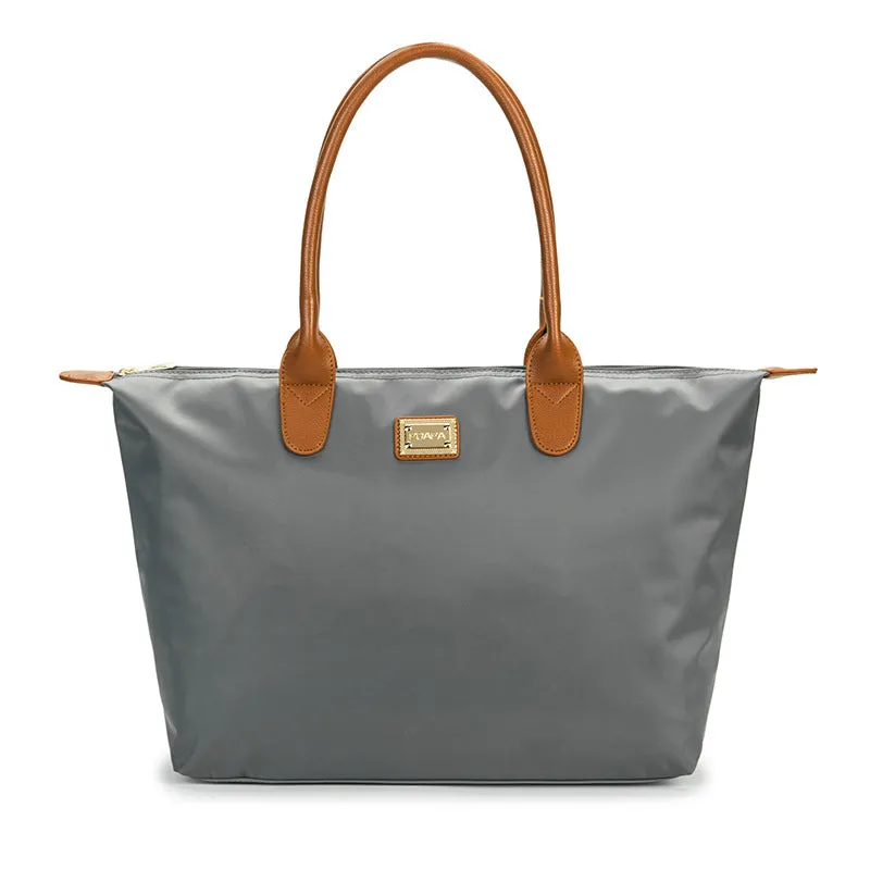Solid Color Simple Retro Oxford Leather Tarpaulin Bag