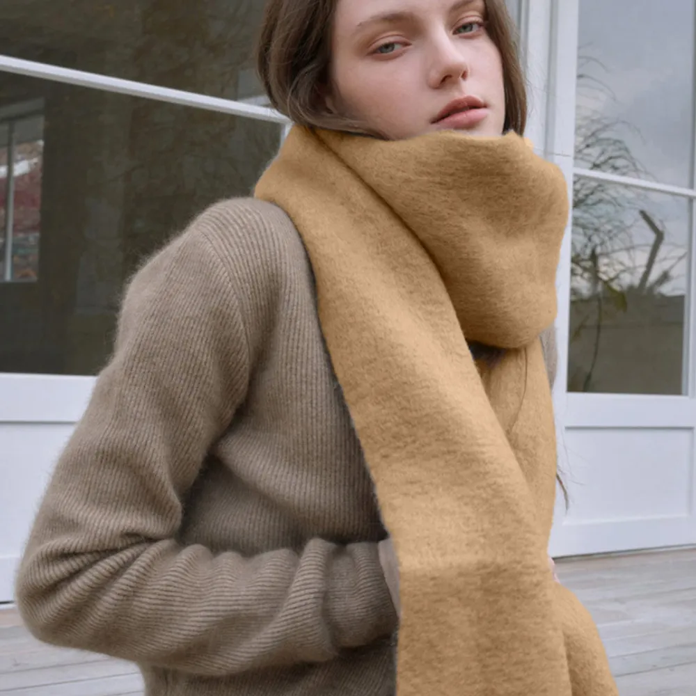 Solid Color Tassel Scarf