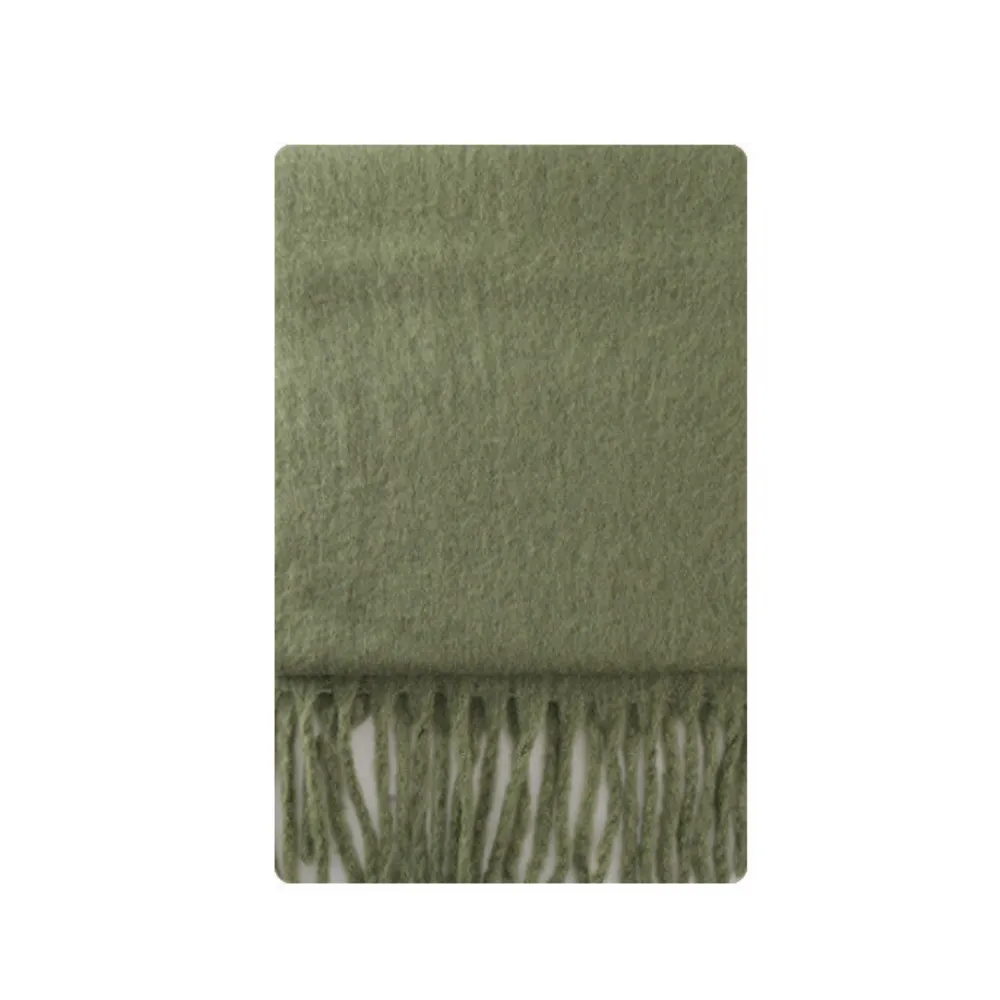 Solid Color Tassel Scarf
