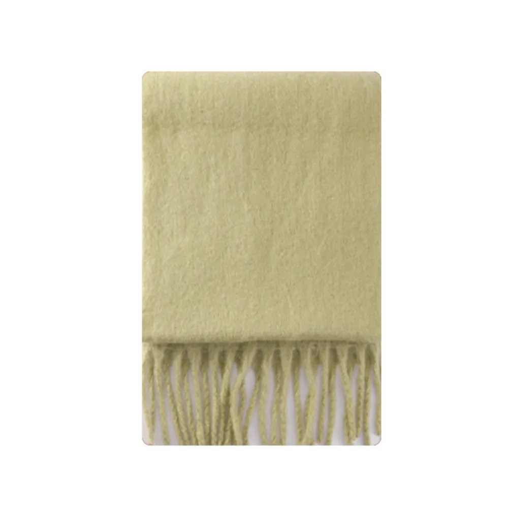 Solid Color Tassel Scarf