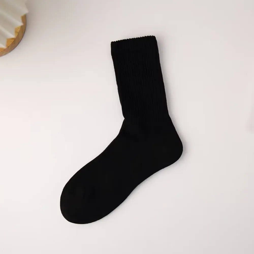 Solid Color Threaded Socks