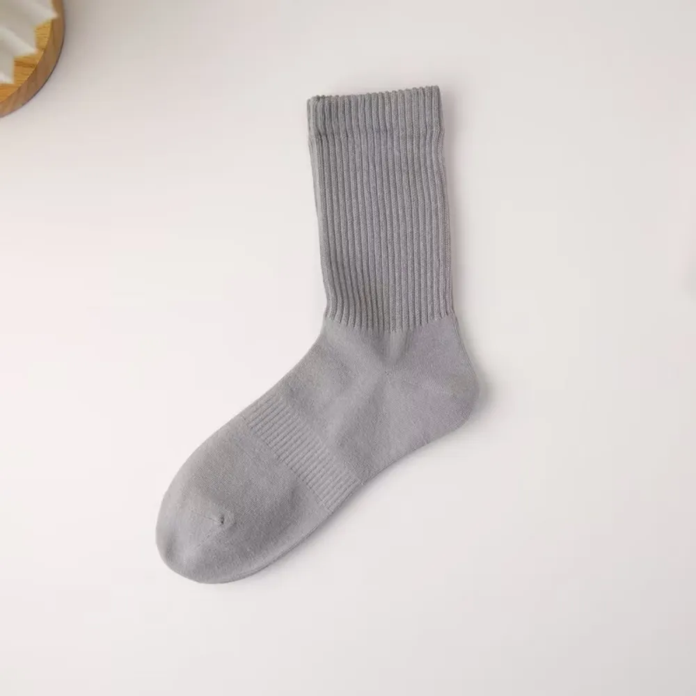 Solid Color Threaded Socks