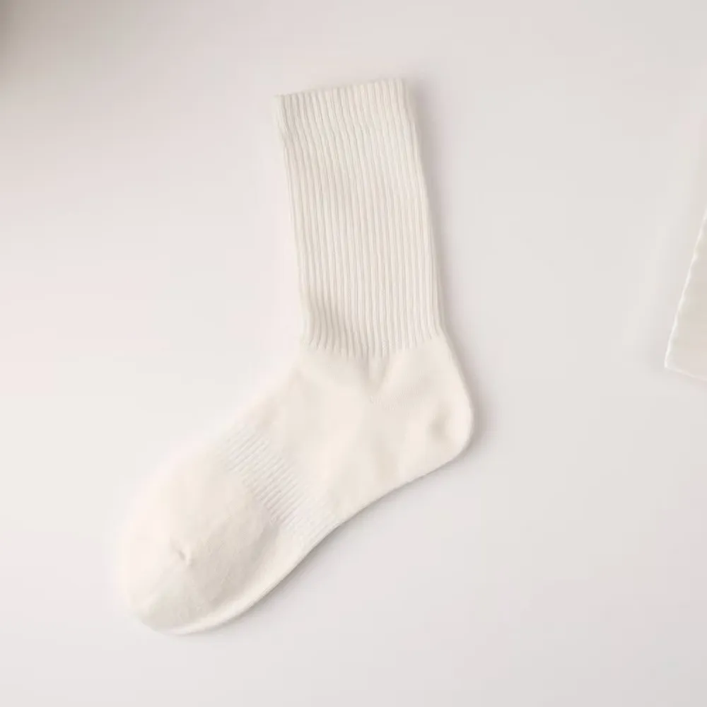 Solid Color Threaded Socks
