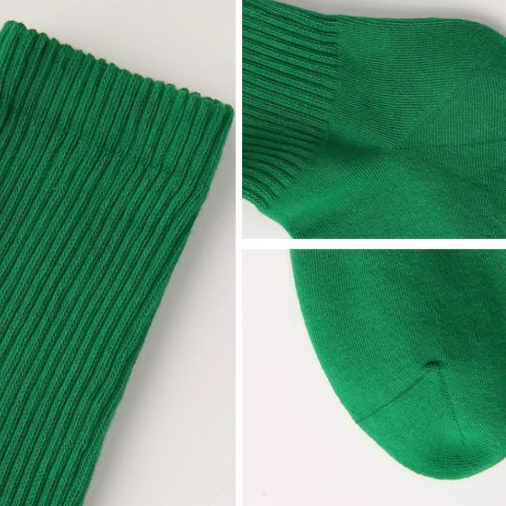 Solid Color Threaded Socks
