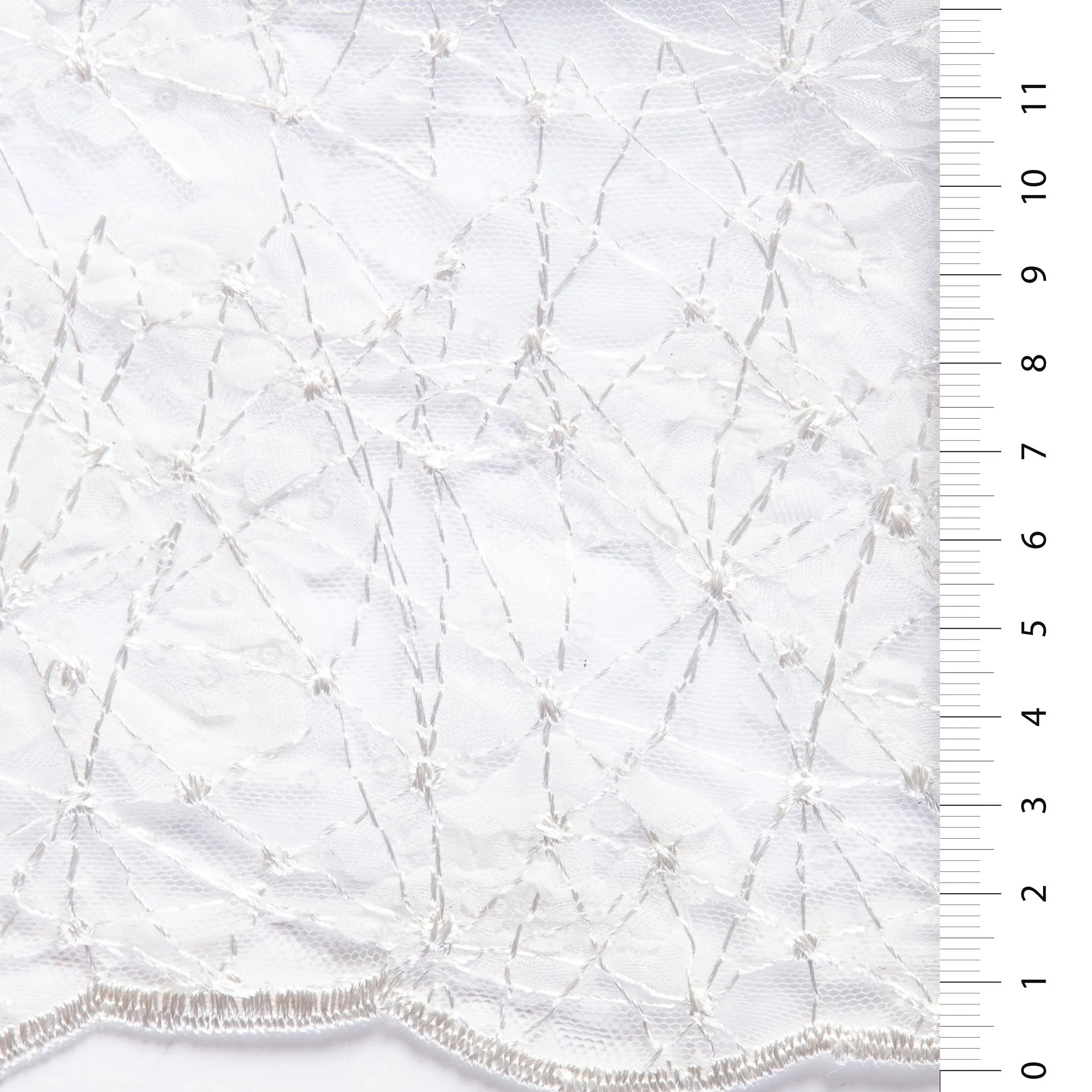 Spider Web Design Sequin Embroidered Fabric