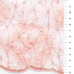 Spider Web Design Sequin Embroidered Fabric