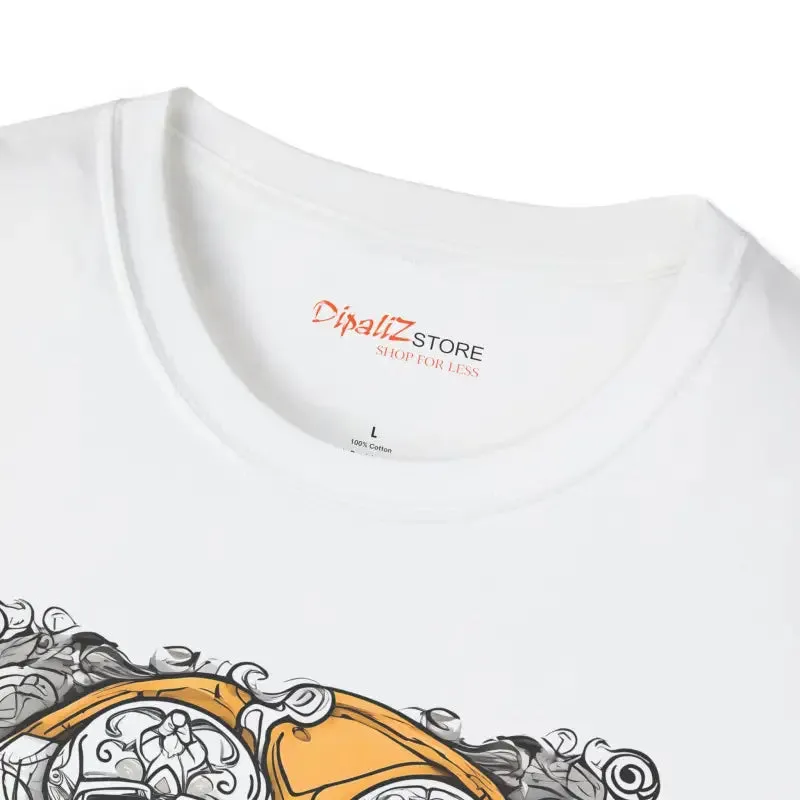 Spooky Softstyle t Shirt with Scary Skulls