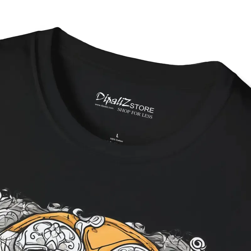 Spooky Softstyle t Shirt with Scary Skulls