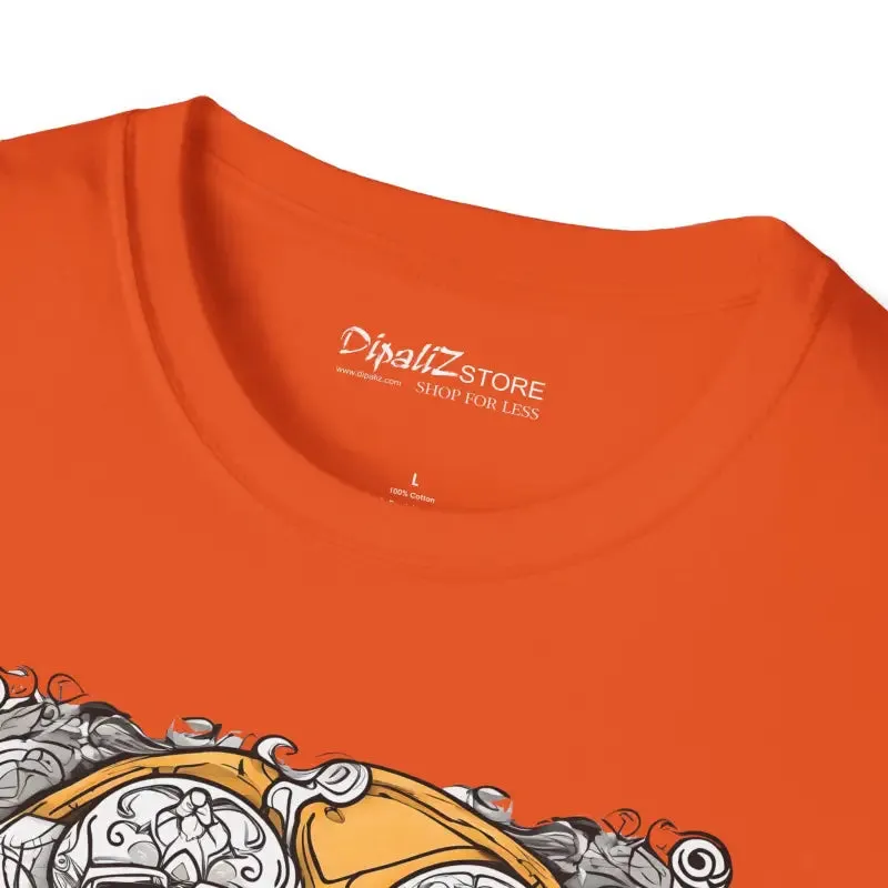 Spooky Softstyle t Shirt with Scary Skulls