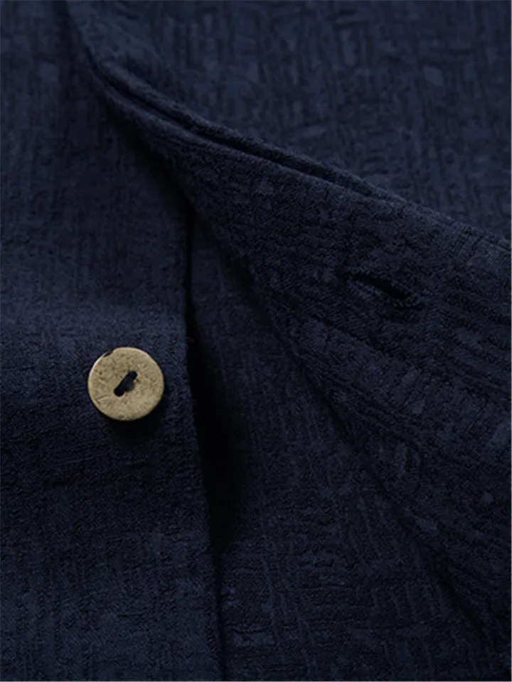 Stand Collar Solid Color Long Sleeve Shirts