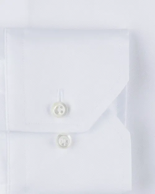 STENTROMS | Fitted Body Twill Shirt | White
