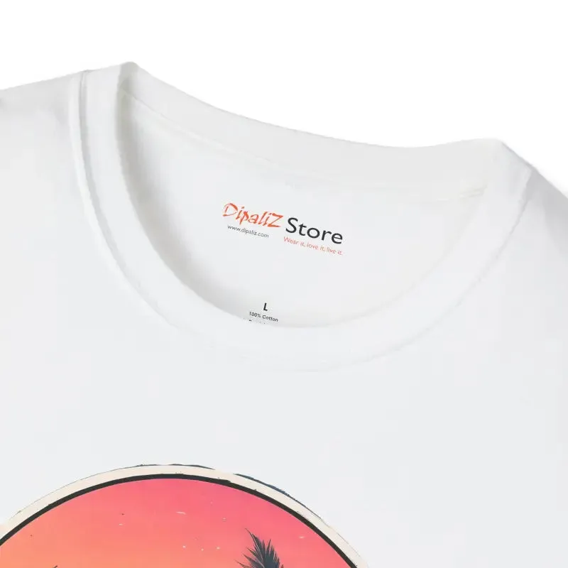 Sunset Voyage Vintage Van Vibes Tee for Laidback Ease