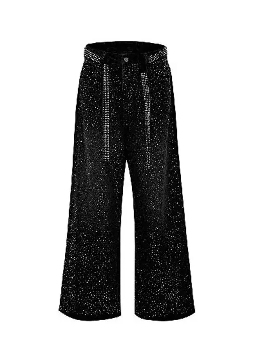 Swarovski Crystal-Embellished Washed Loose-Fit Jeans