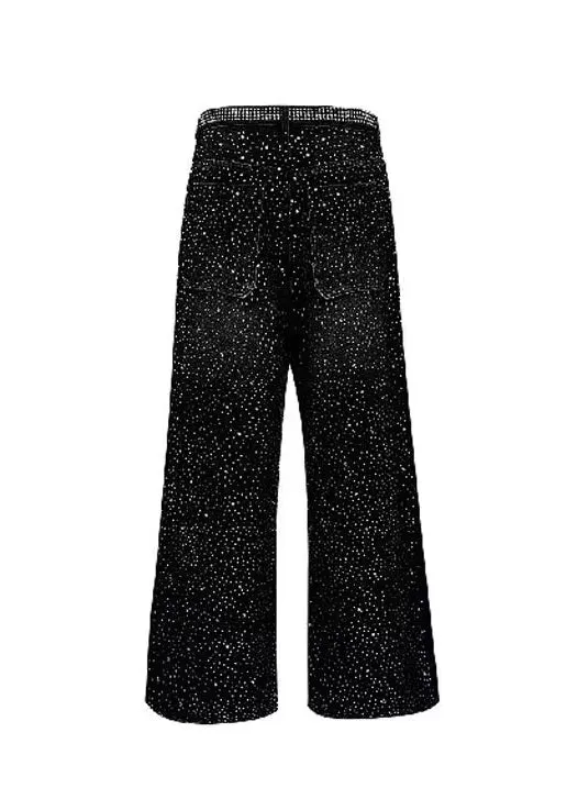 Swarovski Crystal-Embellished Washed Loose-Fit Jeans