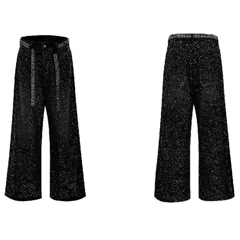 Swarovski Crystal-Embellished Washed Loose-Fit Jeans
