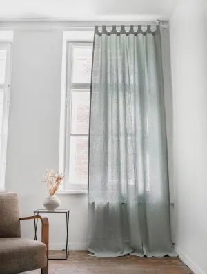 Tab Top Linen Curtain | Multiple Colours
