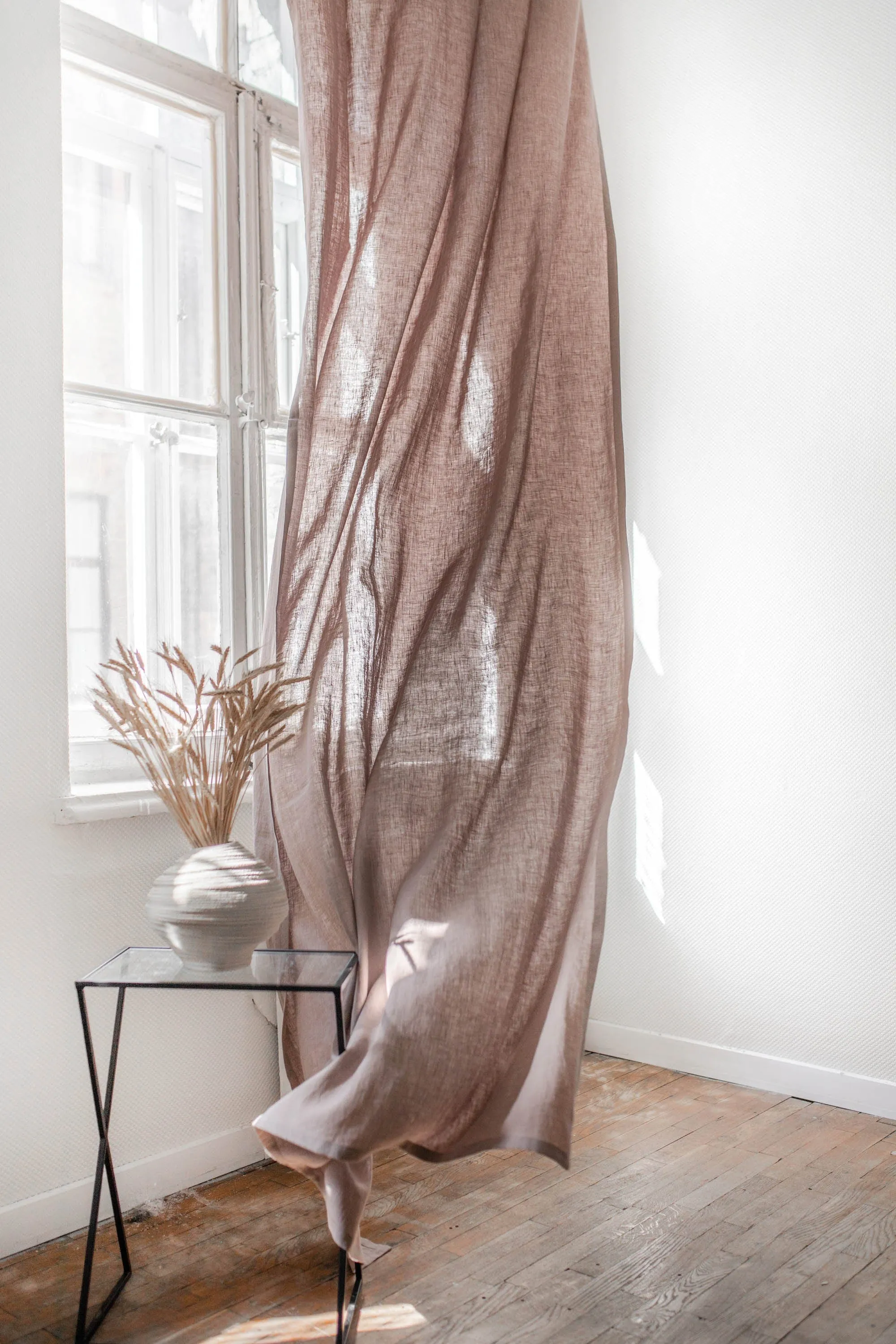 Tab Top Linen Curtain | Multiple Colours