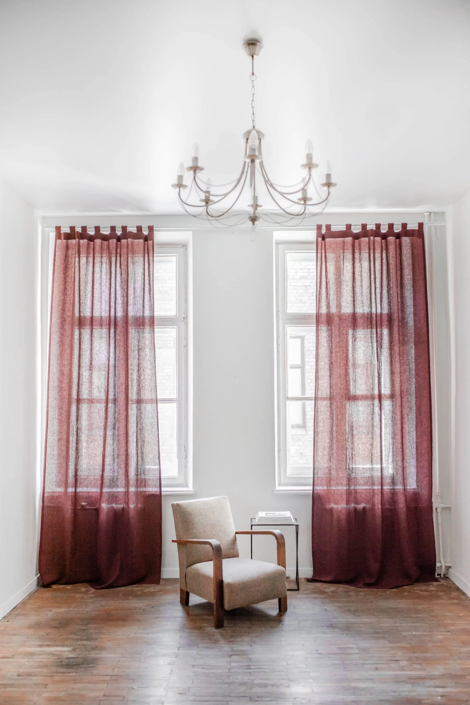 Tab Top Linen Curtain | Multiple Colours