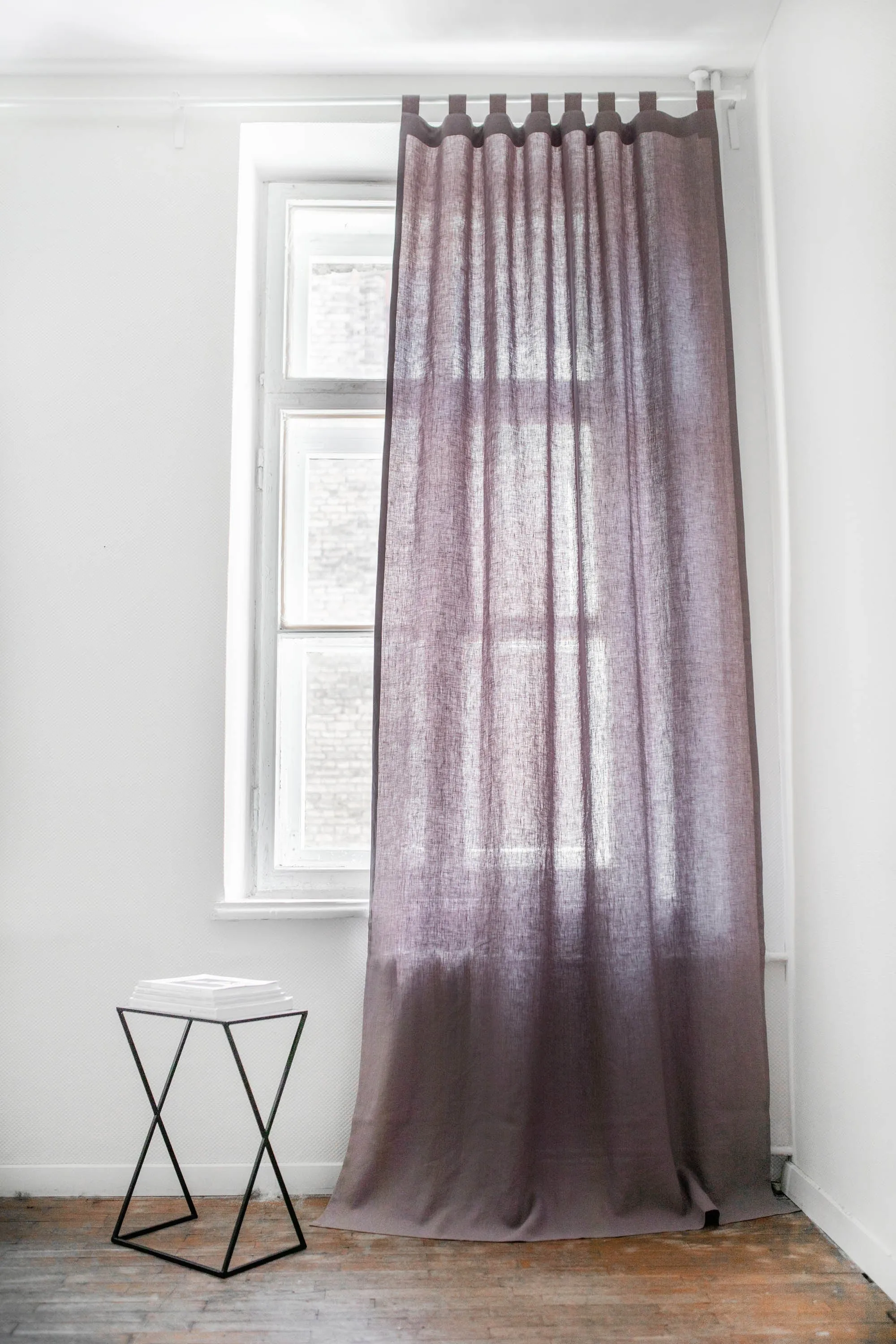 Tab Top Linen Curtain | Multiple Colours